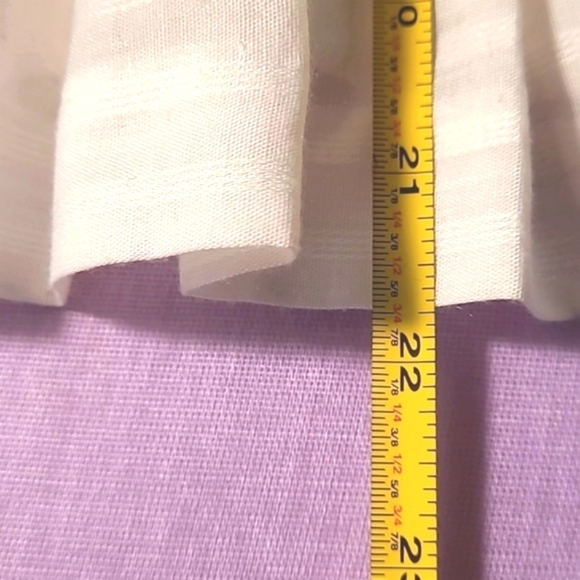 Vintage dress. Ivory with pink ribbon accent. - Picture 7 of 8